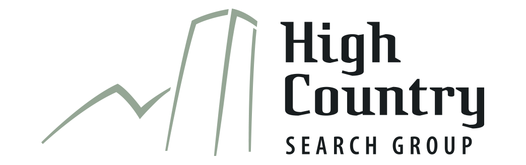 High Country Search Group logo with mountain design.