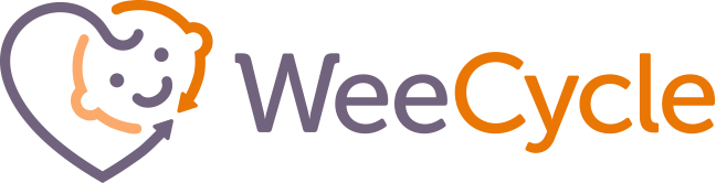 WeeCycle logo with heart and bear icon